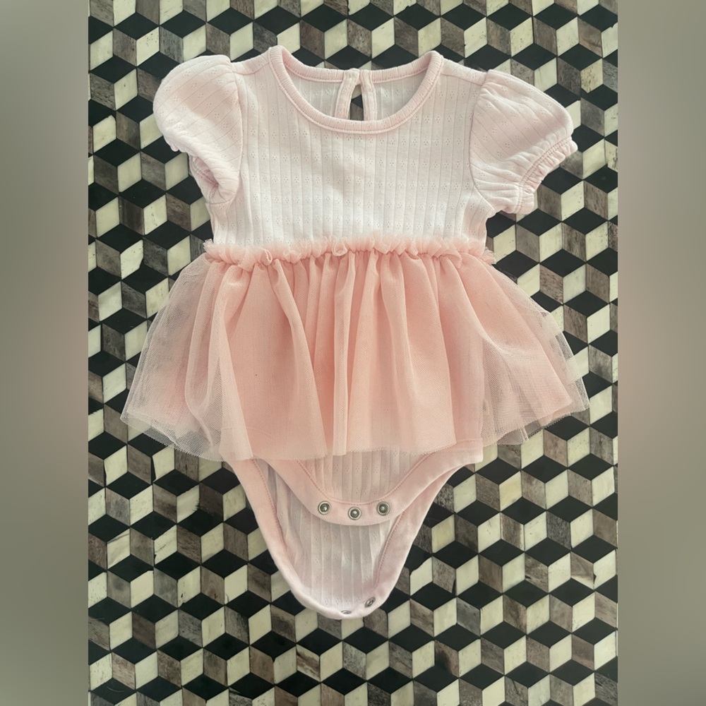 GAP Soft Pink Ballerina Baby Onesie